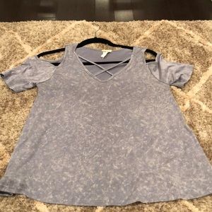 Cold shoulder t shirt